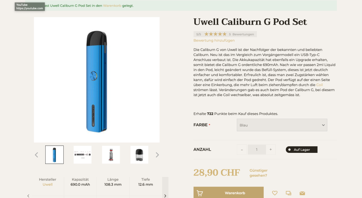 uwell caliburn g-pod set