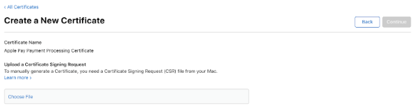 Uploading a Certificate Signing Request.