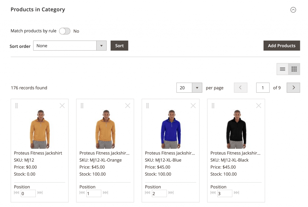 Magento visual merchandiser