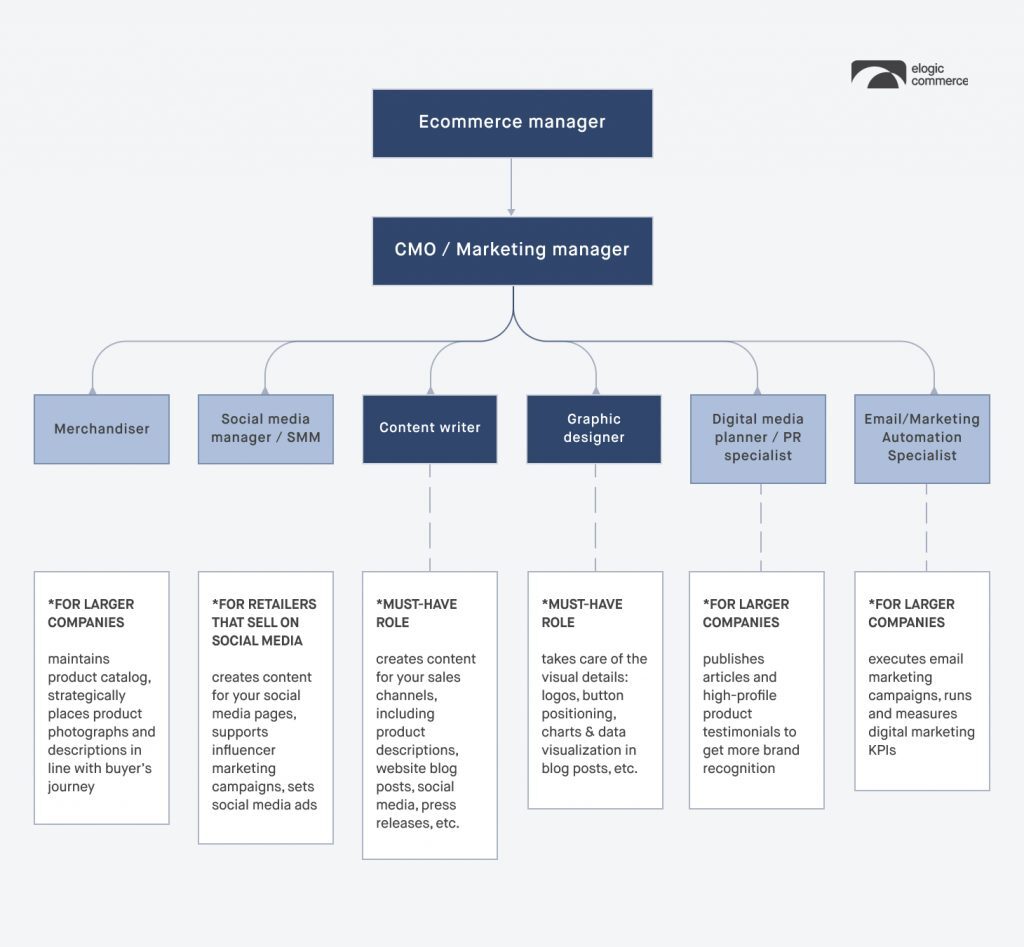 Ecommerce marketing team structure for small businesses
