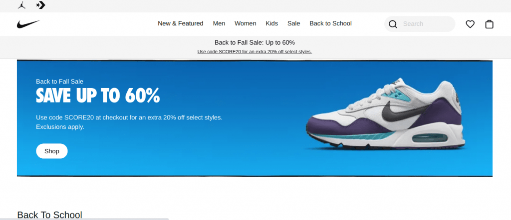 Nike Magento website