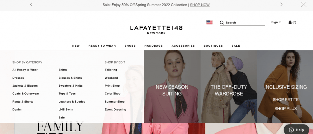 Lafayette 148 Magento website