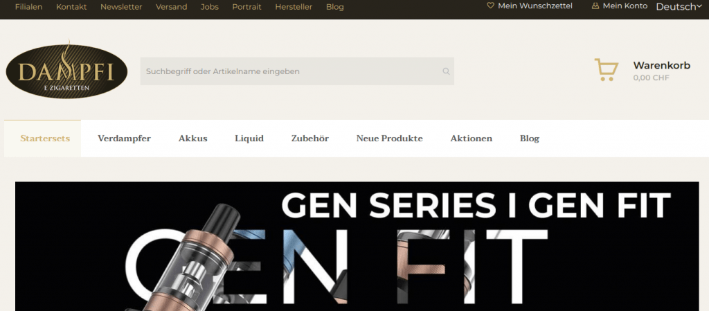 Dampfi is one of the companies that use Magento